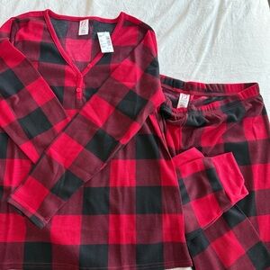 Women's PJ Place Red and Black Plaid Pajama Set Family Matching PJ’s